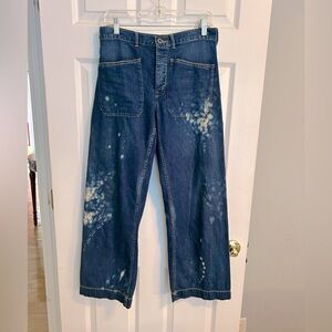 Denim & Supply Ralph Lauren Flare Jeans in Blue and White